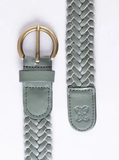 Lakeland Leather Green Waverton Woven Belt