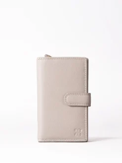 Lakeland Leather Grey Medium Tab Purse