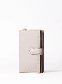 Lakeland Leather Grey Medium Tab Purse