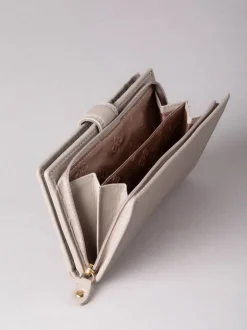 Lakeland Leather Grey Medium Tab Purse