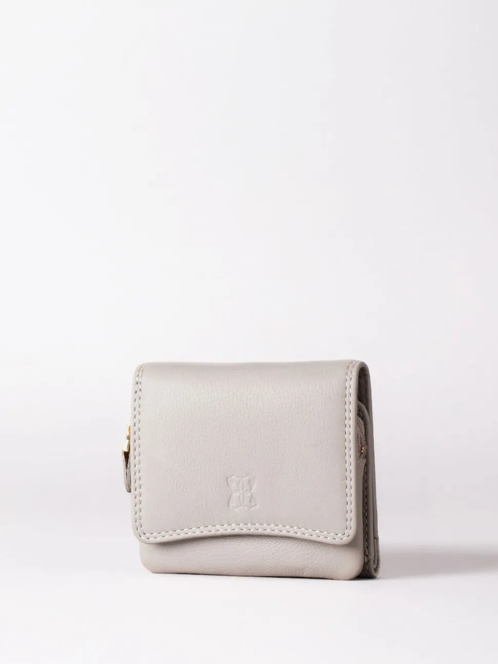 Lakeland Leather Grey Small Leather Flapover Purse