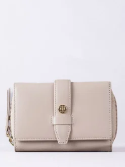 Lakeland Leather Natural Medium Icon Stud Tab Purse