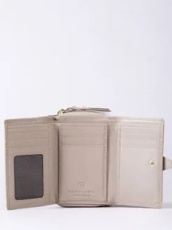 Lakeland Leather Natural Medium Icon Stud Tab Purse