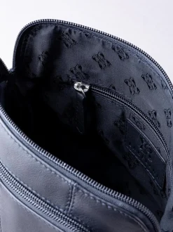 Lakeland Leather Navy Raven Cross-Body Bag