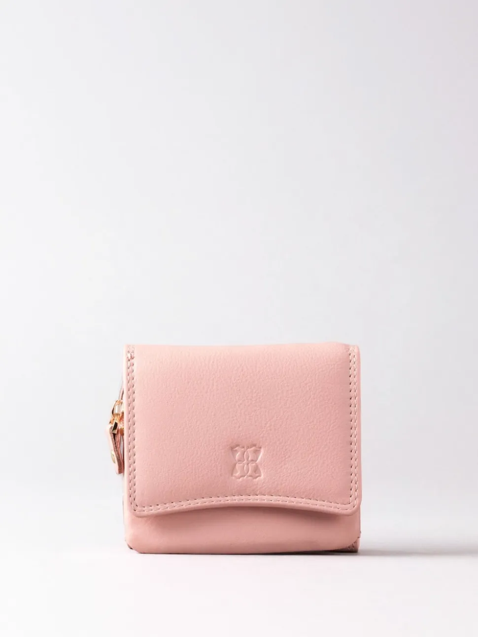 Lakeland Leather Pink Small Leather Flapover Purse
