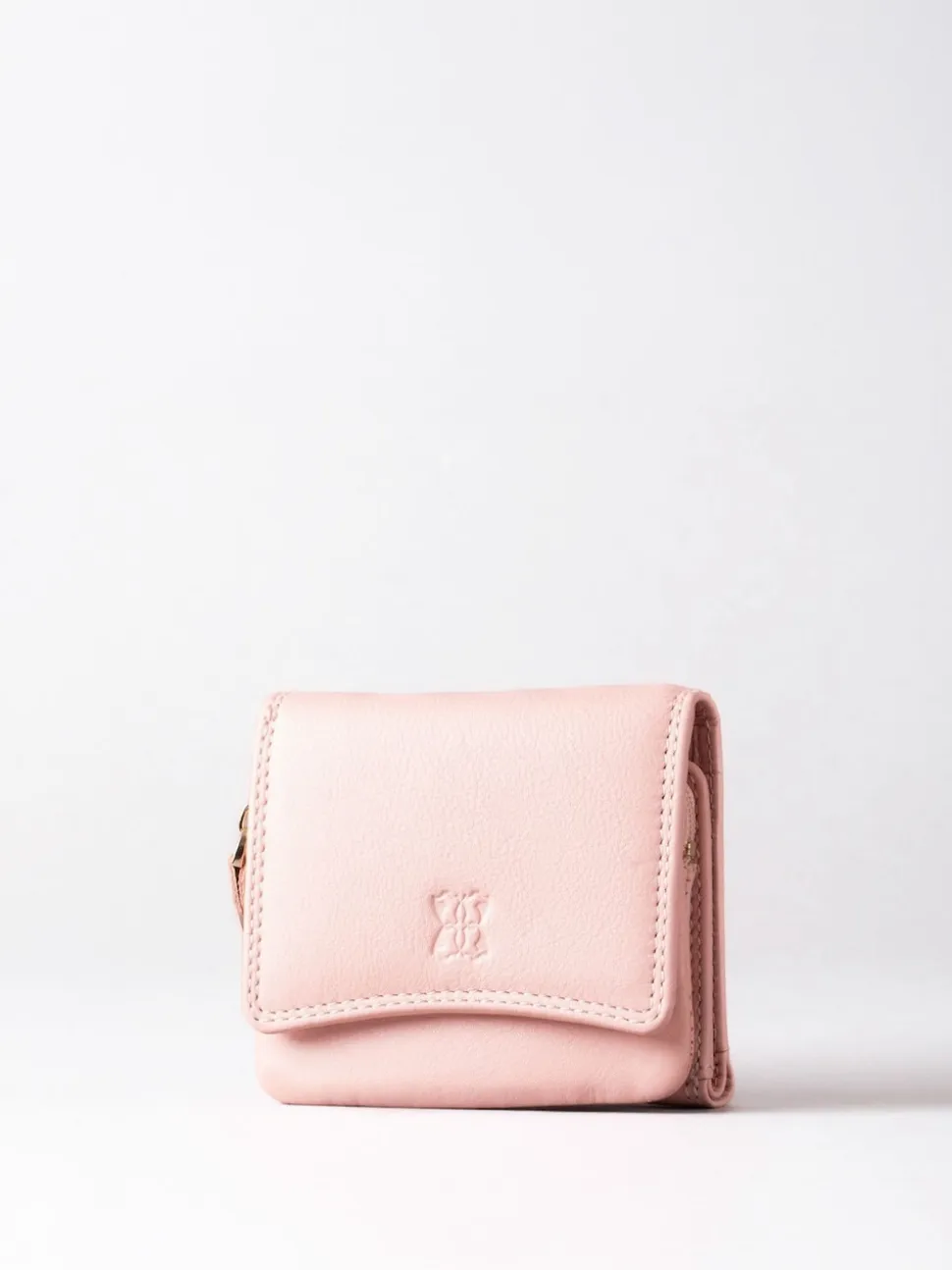 Lakeland Leather Pink Small Leather Flapover Purse