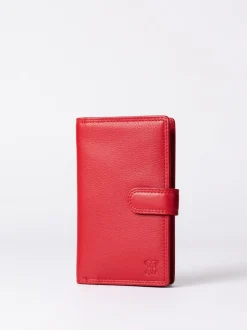 Lakeland Leather Red Medium Tab Purse