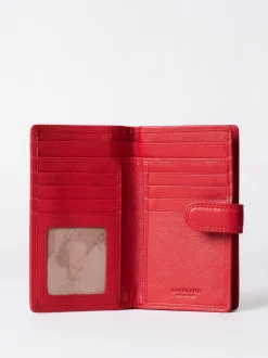 Lakeland Leather Red Medium Tab Purse