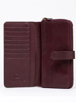 Lakeland Leather Red Newby Tab Purse
