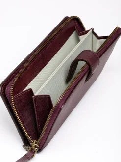Lakeland Leather Red Newby Tab Purse