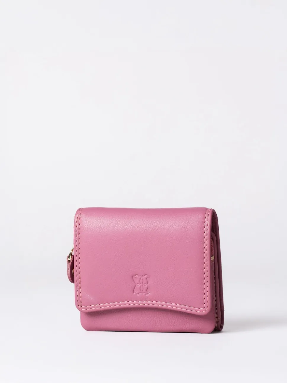 Lakeland Leather Rose Pink Small Leather Flapover Purse