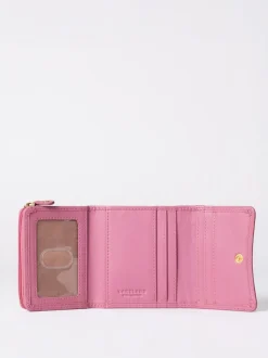 Lakeland Leather Rose Pink Small Leather Flapover Purse