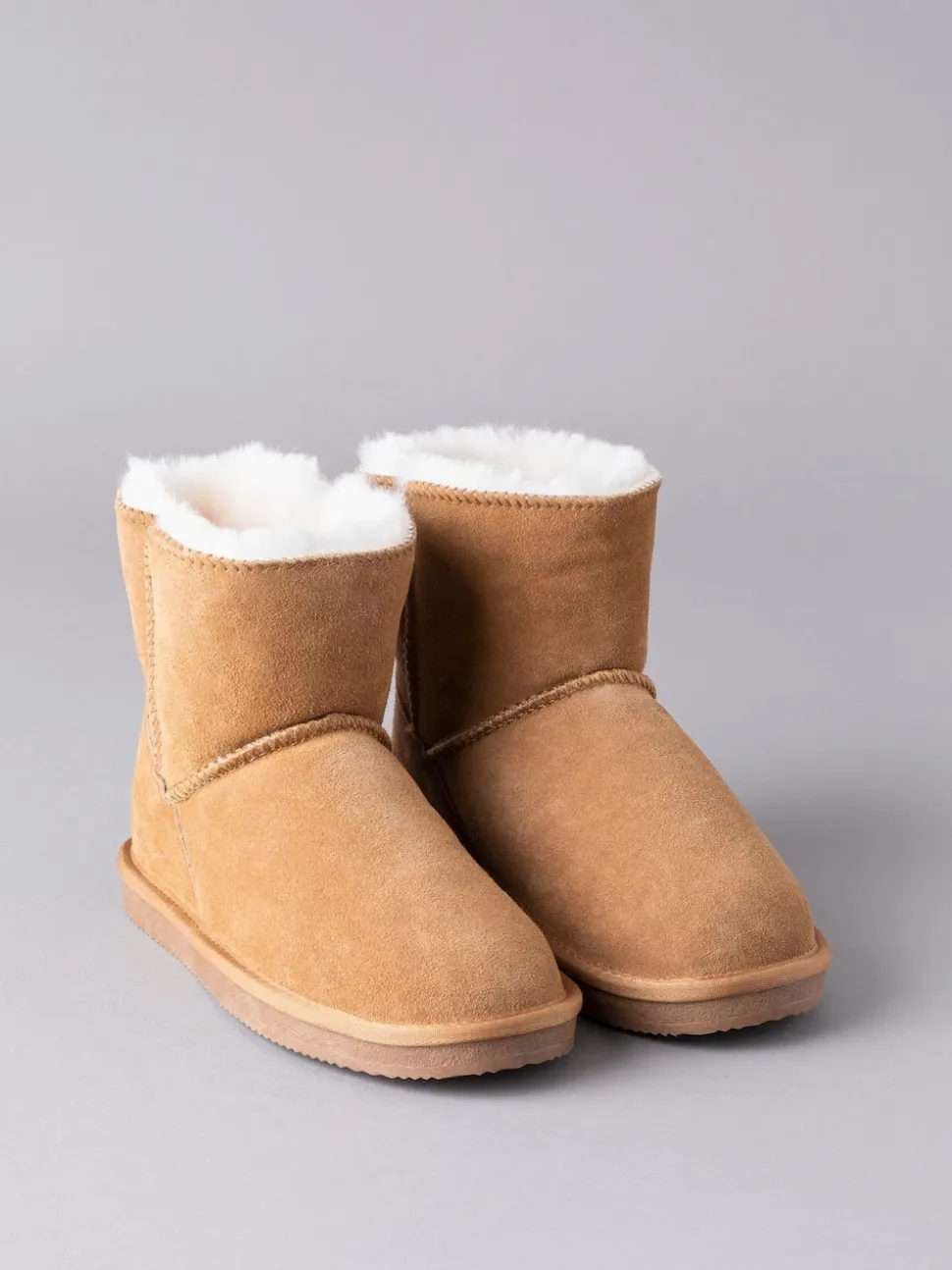 Lakeland Leather Tan Brown Ladies Sheepskin Boots Slippers