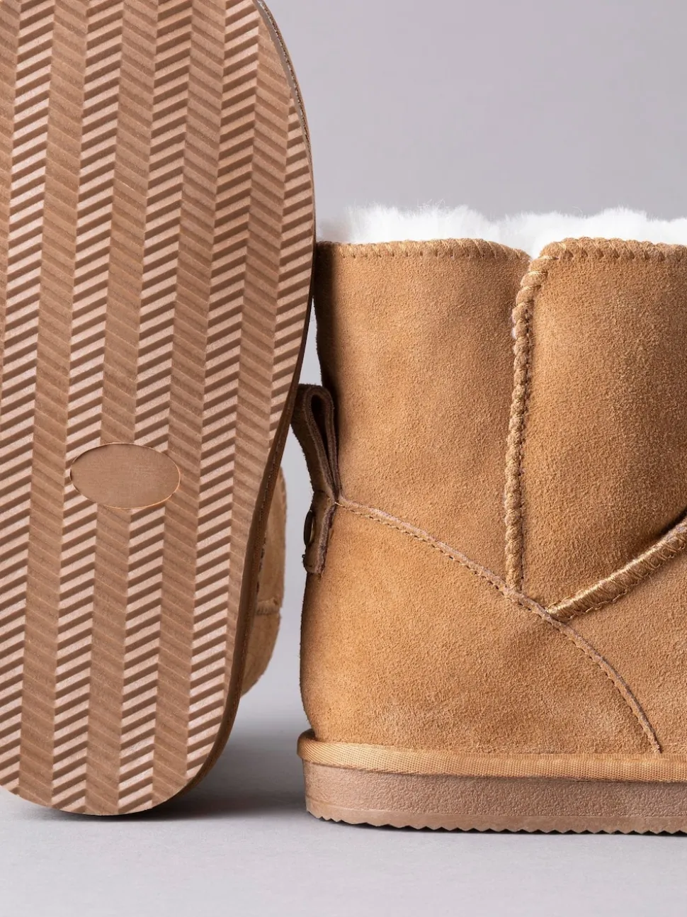 Lakeland Leather Tan Brown Ladies Sheepskin Boots Slippers