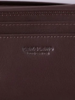 Lakeland Leather Tan Brown Large Flapover Purse