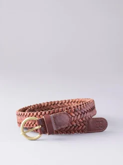 Lakeland Leather Tan Waverton Woven Belt