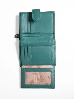 Lakeland Leather Teal Green Small Tab Purse