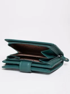 Lakeland Leather Teal Green Small Tab Purse