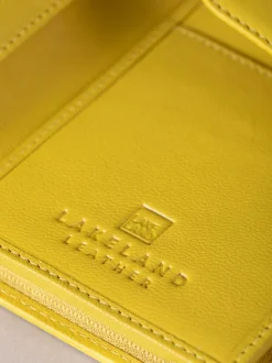 Lakeland Leather Yellow Large Icon Stud Tab Purse