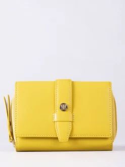 Lakeland Leather Yellow Medium Icon Stud Tab Purse