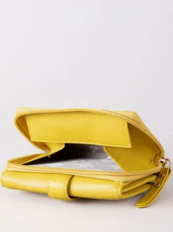 Lakeland Leather Yellow Medium Icon Stud Tab Purse