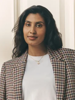 Laura Ashley Brown Heritage Dogtooth Check Blazer with Wool