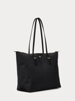 Lauren Ralph Lauren Black Keaton Nylon Medium Tote Bag