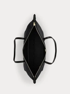 Lauren Ralph Lauren Black Keaton Nylon Medium Tote Bag