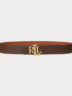 Lauren Ralph Lauren Brown Leather Wide Reversible Belt