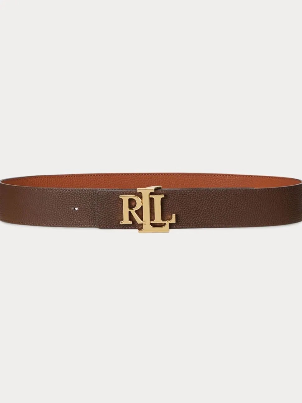 Lauren Ralph Lauren Brown Leather Wide Reversible Belt