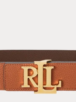 Lauren Ralph Lauren Brown Leather Wide Reversible Belt