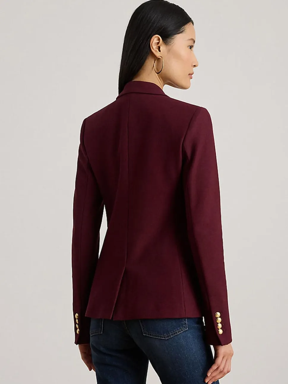 Lauren Ralph Lauren Red Anfisa Crest Logo Blazer Jacket