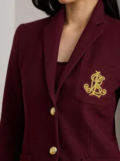 Lauren Ralph Lauren Red Anfisa Crest Logo Blazer Jacket