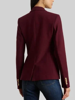 Lauren Ralph Lauren Red Anfisa Crest Logo Blazer Jacket