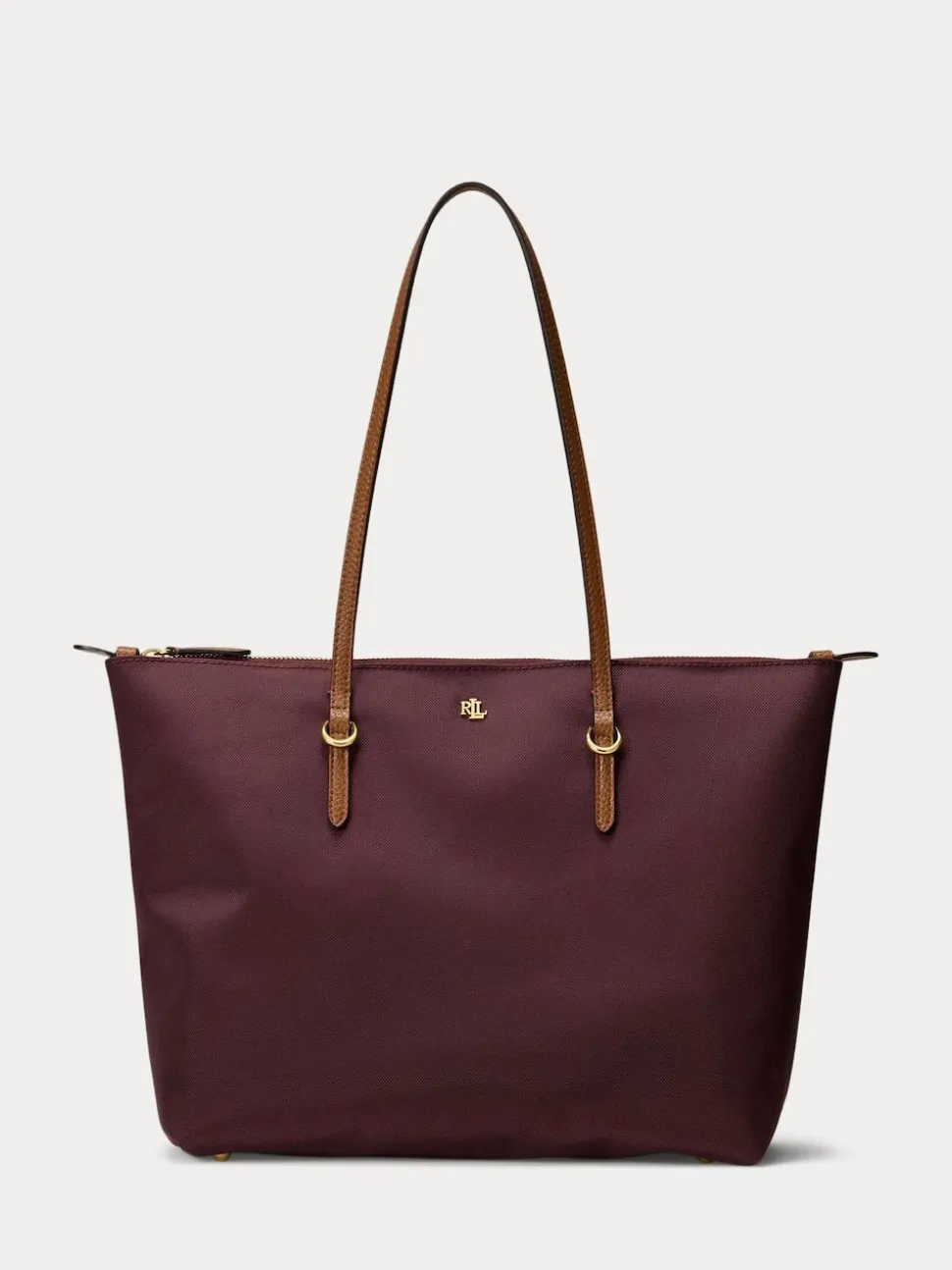 Lauren Ralph Lauren Red Keaton Nylon Tote Bag