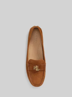 Lauren Ralph Lauren Tan Brown Barnsbury Suede Loafers