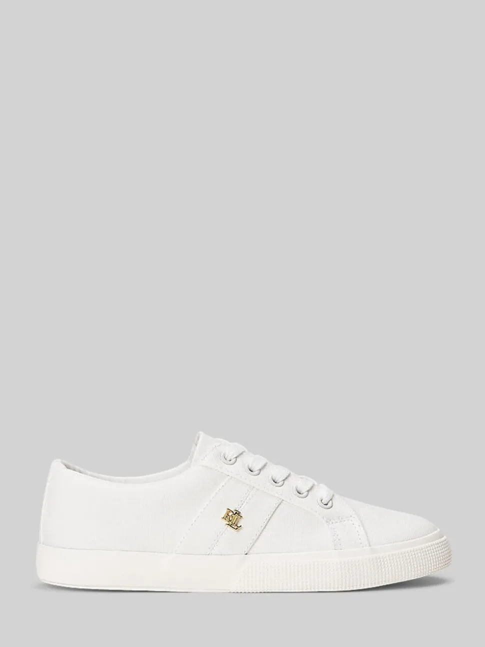 Lauren Ralph Lauren White Janson II Canvas Sneakers