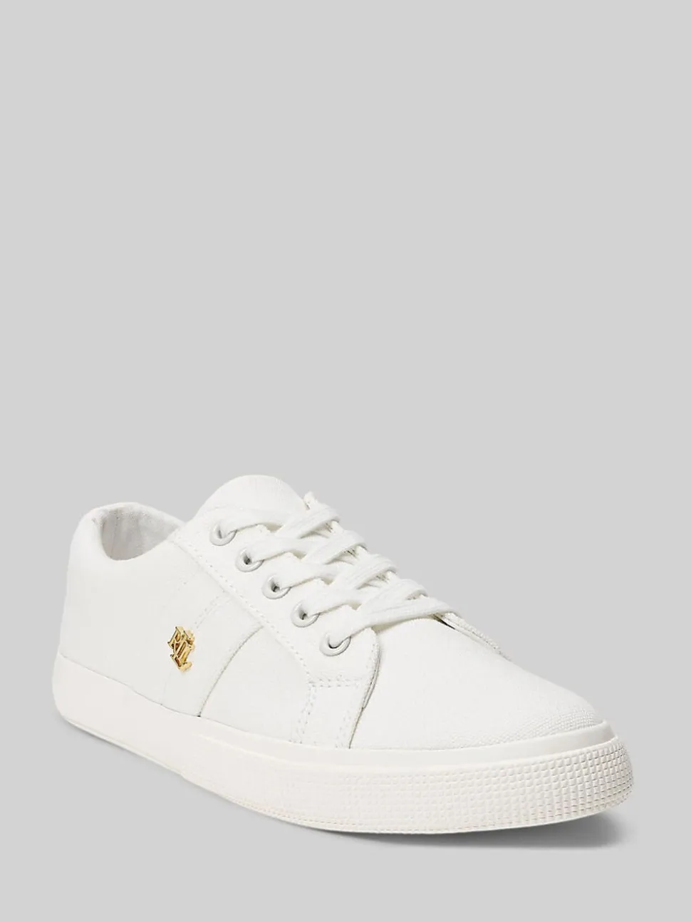 Lauren Ralph Lauren White Janson II Canvas Sneakers