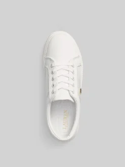 Lauren Ralph Lauren White Janson II Canvas Sneakers