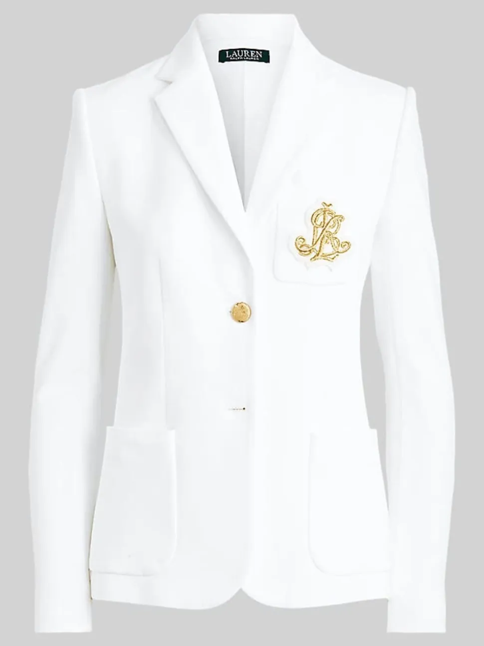 Lauren Ralph Lauren White Anfisa Bullion Jacquard Blazer