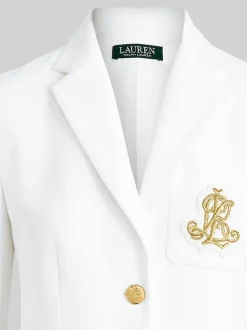 Lauren Ralph Lauren White Anfisa Bullion Jacquard Blazer