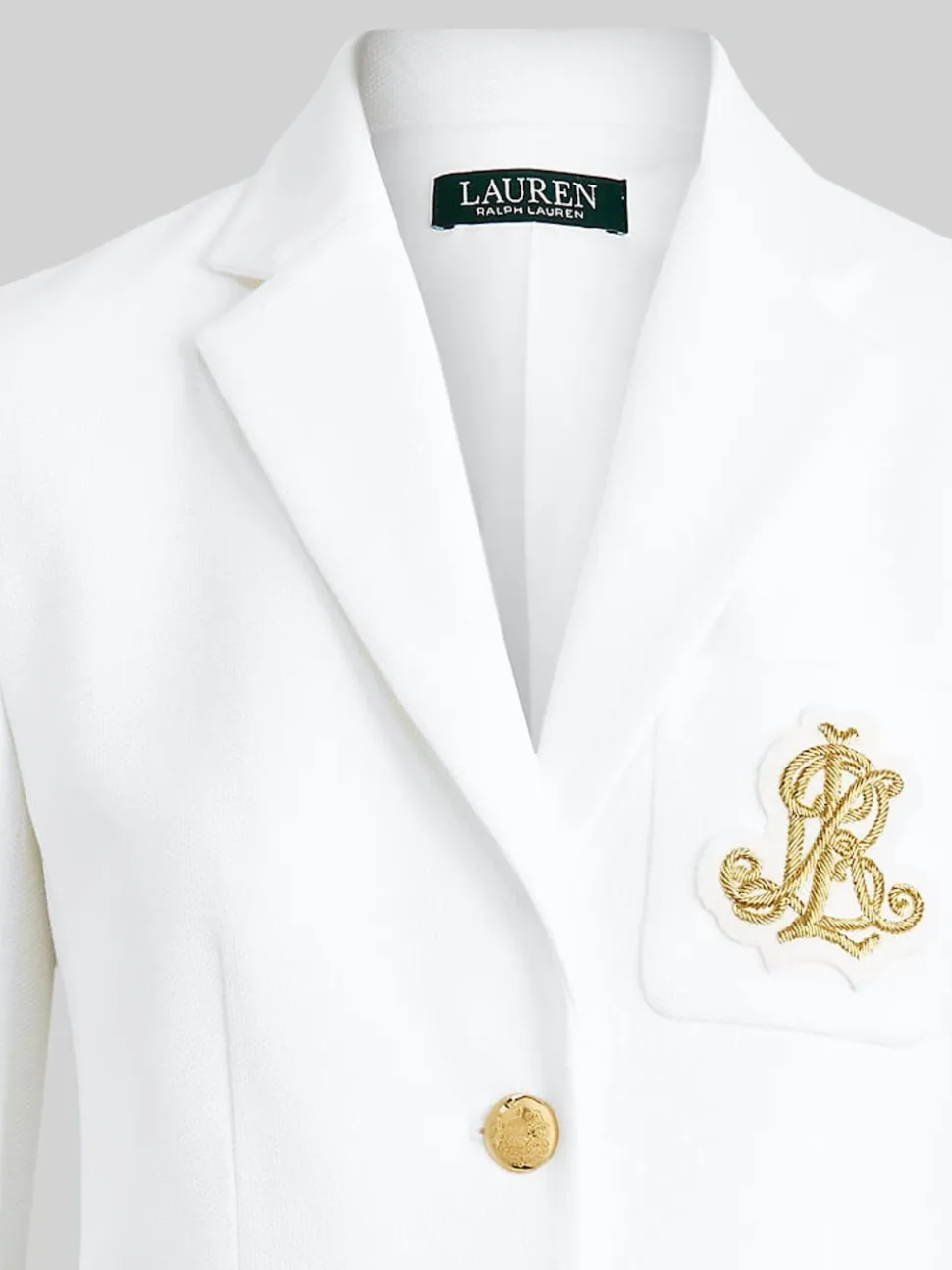 Lauren Ralph Lauren White Anfisa Bullion Jacquard Blazer
