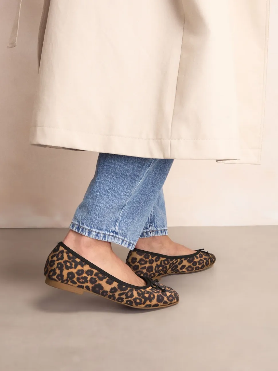 Leopard Animal Print Standard/Wide Fit Ballerinas Shoes