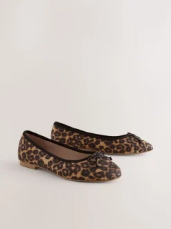 Leopard Animal Print Standard/Wide Fit Ballerinas Shoes