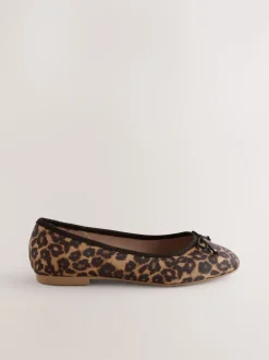 Leopard Animal Print Standard/Wide Fit Ballerinas Shoes