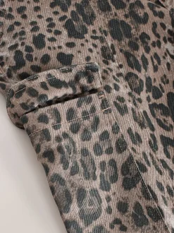 Leopard Ankle Straight Leg Carpenter Jeans