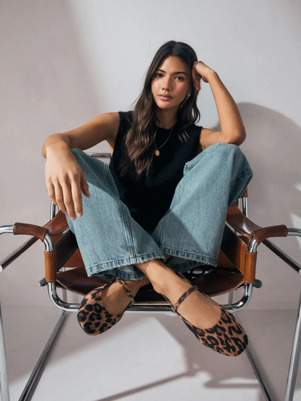 Leopard Print Standard/Wide Fit Round Toe Mary Jane Shoes