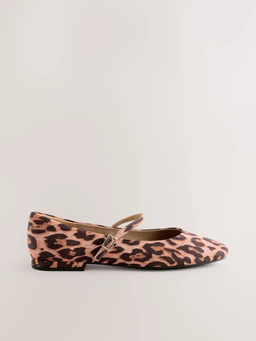 Leopard Print Standard/Wide Fit Round Toe Mary Jane Shoes