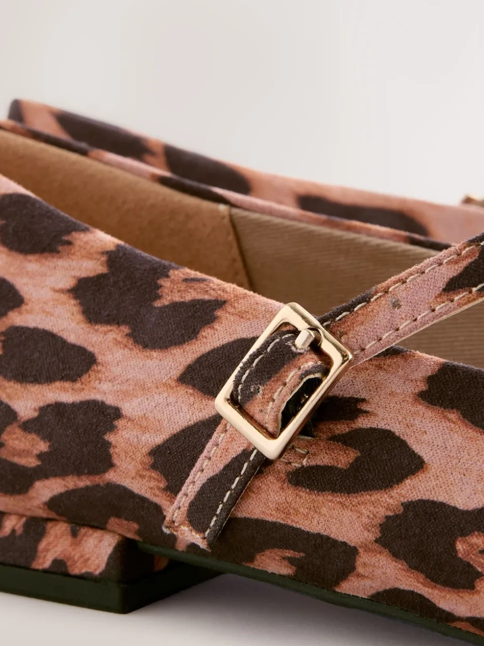 Leopard Print Standard/Wide Fit Round Toe Mary Jane Shoes