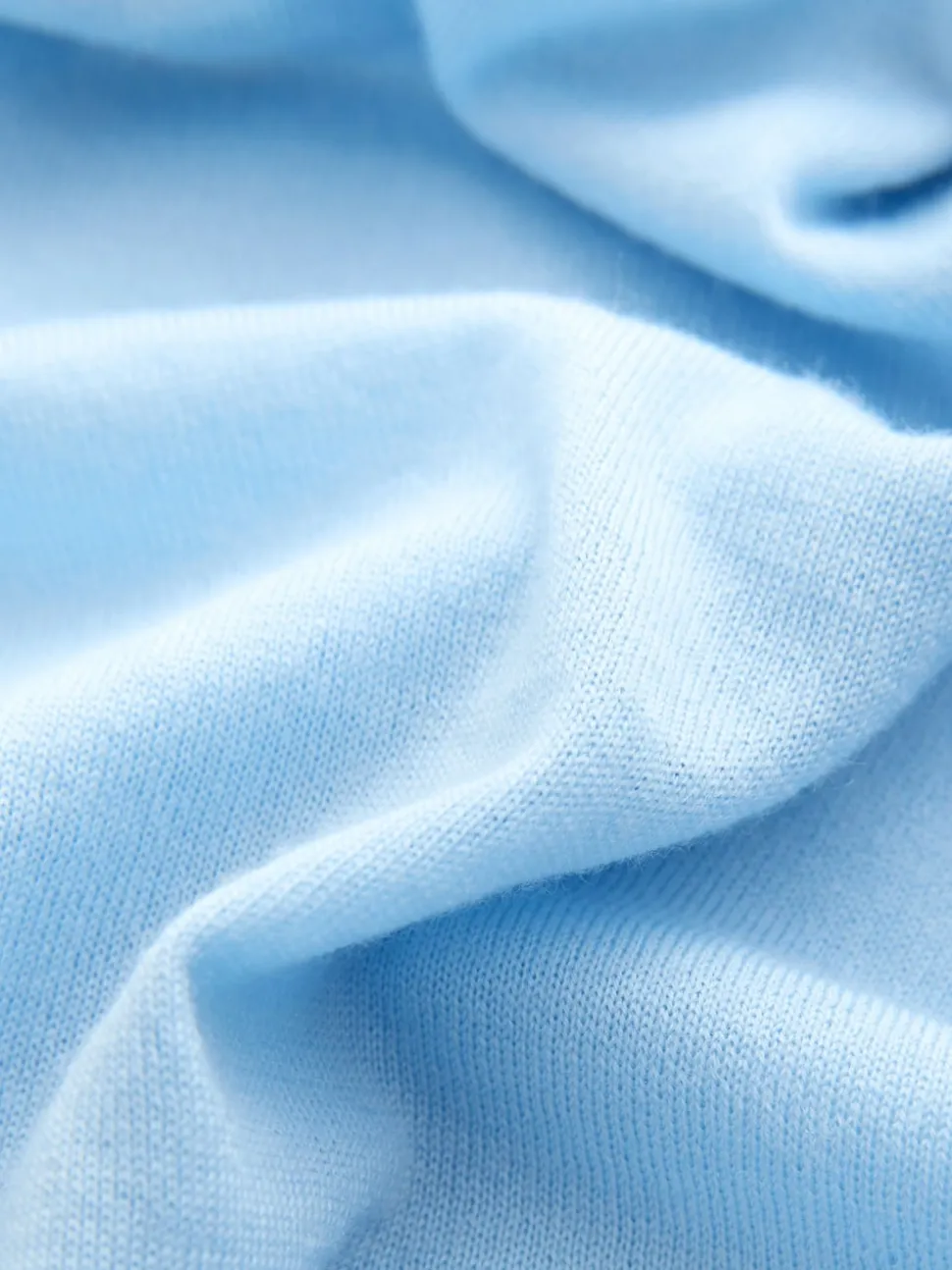 Light Blue 100% Merino Wool N.Premium Roll Neck Jumper